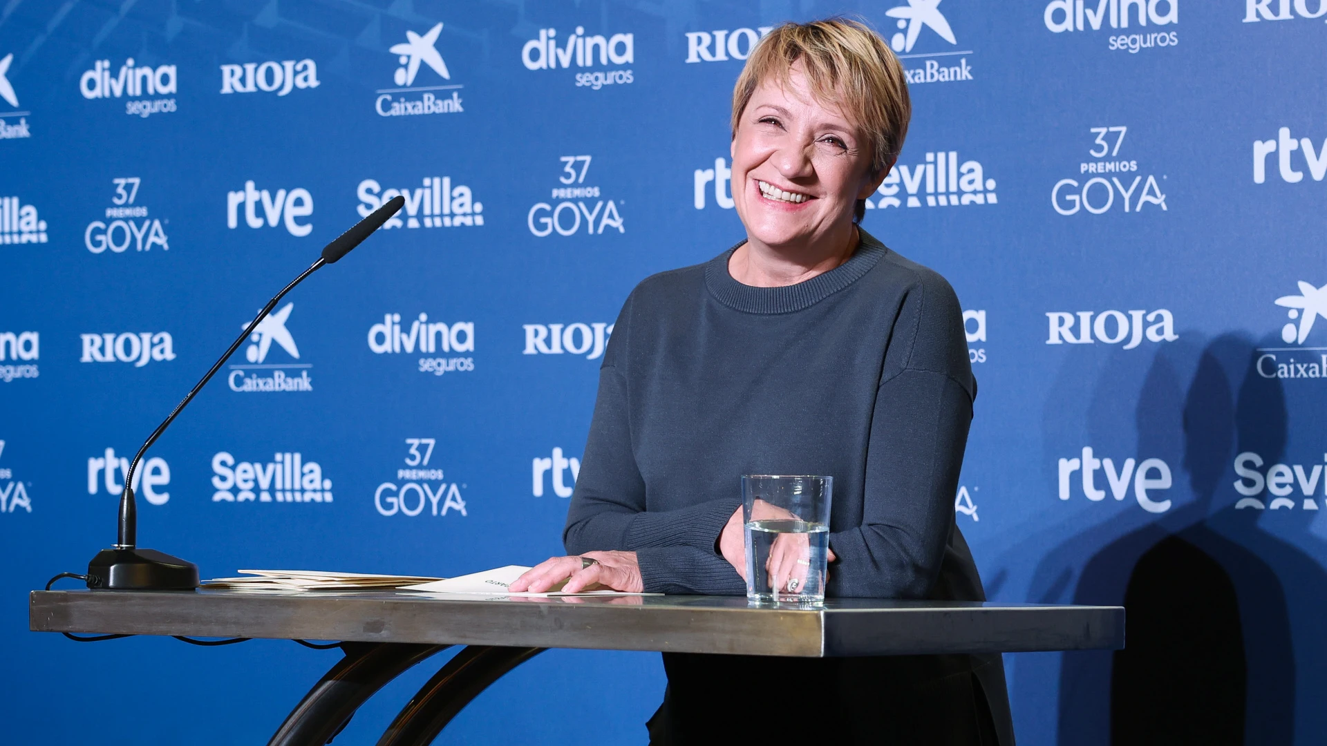 Blanca Portillo durante la lectura de las nominaciones a mejor película para los Goya 2023 Blanca Portillo durante la lectura de las nominaciones a mejor película para los Goya 2023