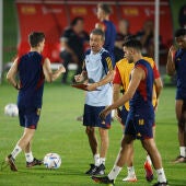 Entrenamiento de la Selección Española en el Mundial de Qatar