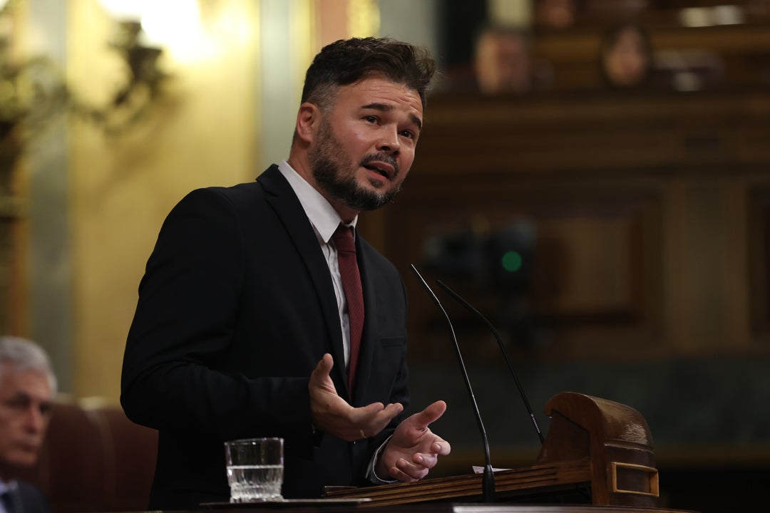 Gabriel Rufián confiesa que usó los Presupuestos como "palanca" para forzar a Pedro Sánchez a eliminar el delito de sedición Gabriel Rufián confiesa que usó los Presupuestos como "palanca" para forzar a Pedro Sánchez a eliminar el delito de sedición