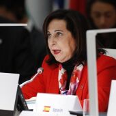 Margarita Robles durante la decimocuarta reunión ministerial del foro ASEM