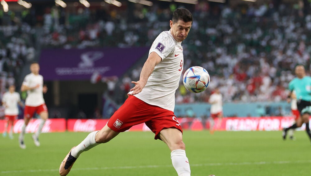 Robert Lewandowski durante el Mundial de Qatar
