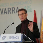 Feijóo en el XVIII Congreso del Partido Popular de Navarra