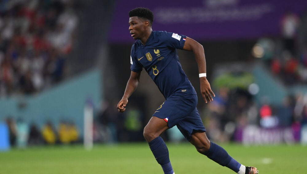 Tchouaméni en un partido en el Mundial de Qatar