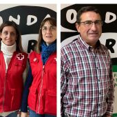 Marta Galindo y María José Soto de Cruz Roja y José Luis Fraile de IGP Lechazo de Castilla y León 