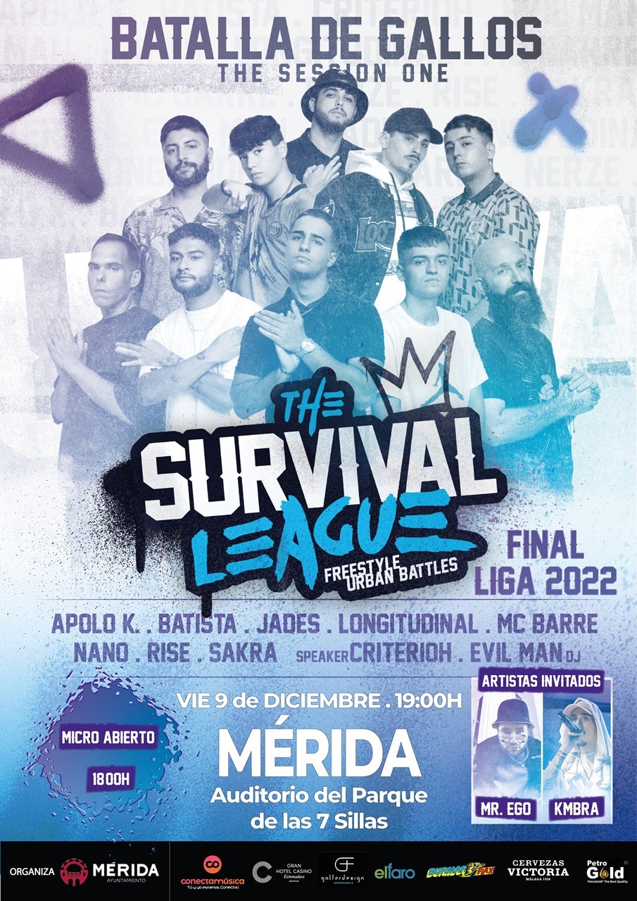 The Survival League celebra su gran final en Mérida y ofrecerá también un “micro abierto” para los talentos locales The Survival League celebra su gran final en Mérida y ofrecerá también un “micro abierto” para los talentos locales