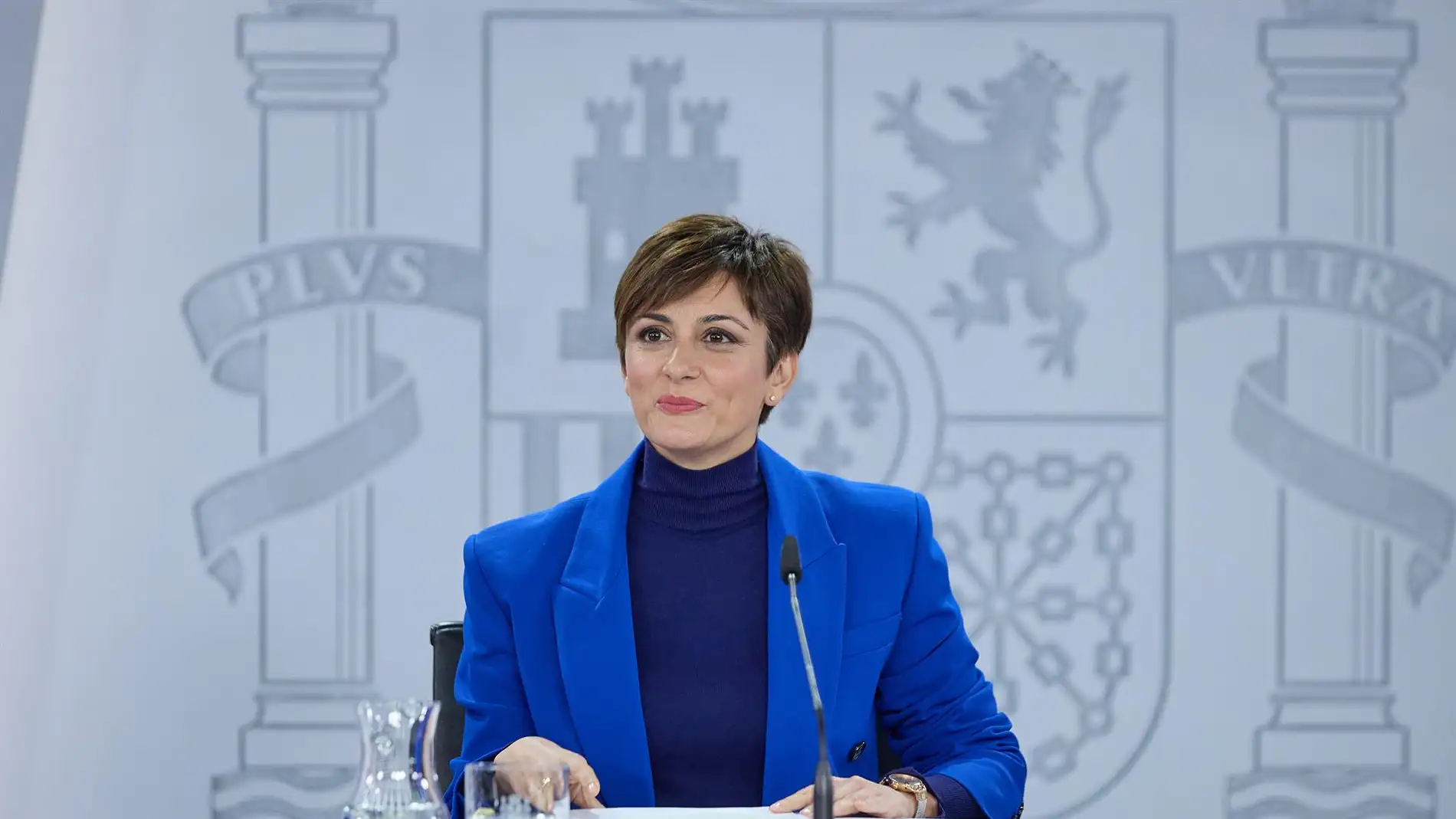 La ministra de Política Territorial y Portavoz del Gobierno, Isabel Rodríguez, en la rueda de prensa posterior a la reunión del Consejo de Ministros del 5 de diciembre de 2022
