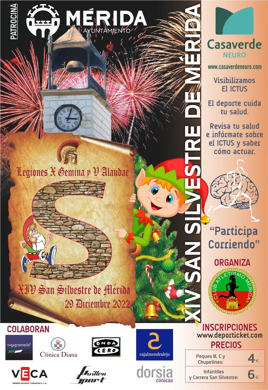 La San Silvestre de Mérida 2022 será el jueves día 29 de diciembre a las 18h La San Silvestre de Mérida 2022 será el jueves día 29 de diciembre a las 18h