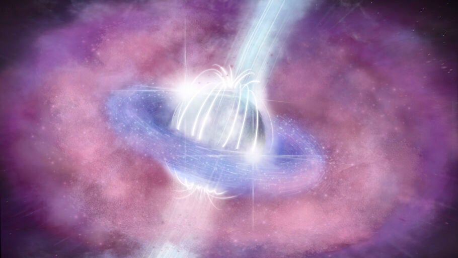 Ilustraci&oacute;n art&iacute;stica de la explosi&oacute;n de rayos gamma GRB 211211A