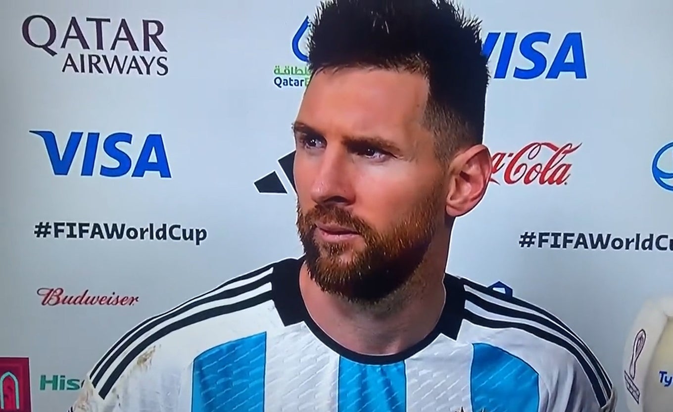Persona física: Cómo aprovechan los publicistas la famosa frase de Messi en el Mundial Persona física: Cómo aprovechan los publicistas la famosa frase de Messi en el Mundial
