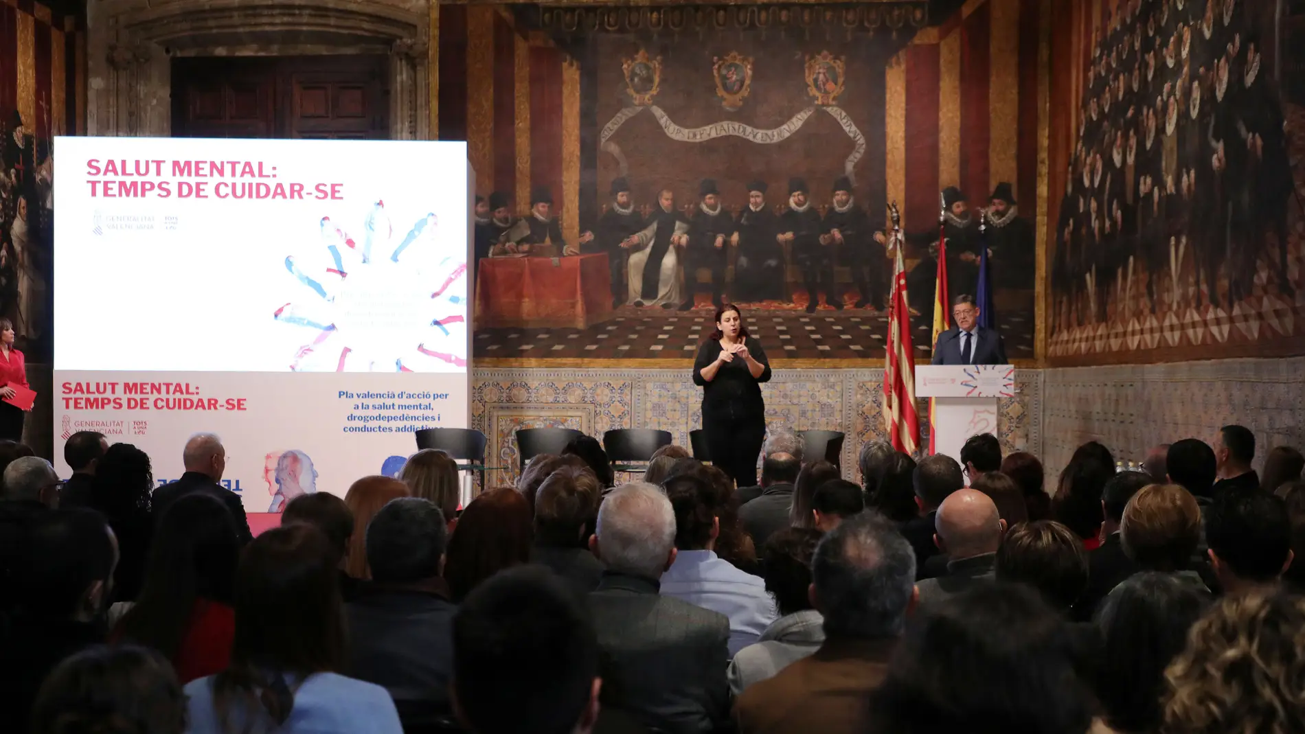 El president de la Generalitat Valenciana, Ximo Puig, en la presentación del Plan de Salud Mental.