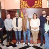 Los portavoces del Pleno de Puerto Real con el presidente de Radiotaxi