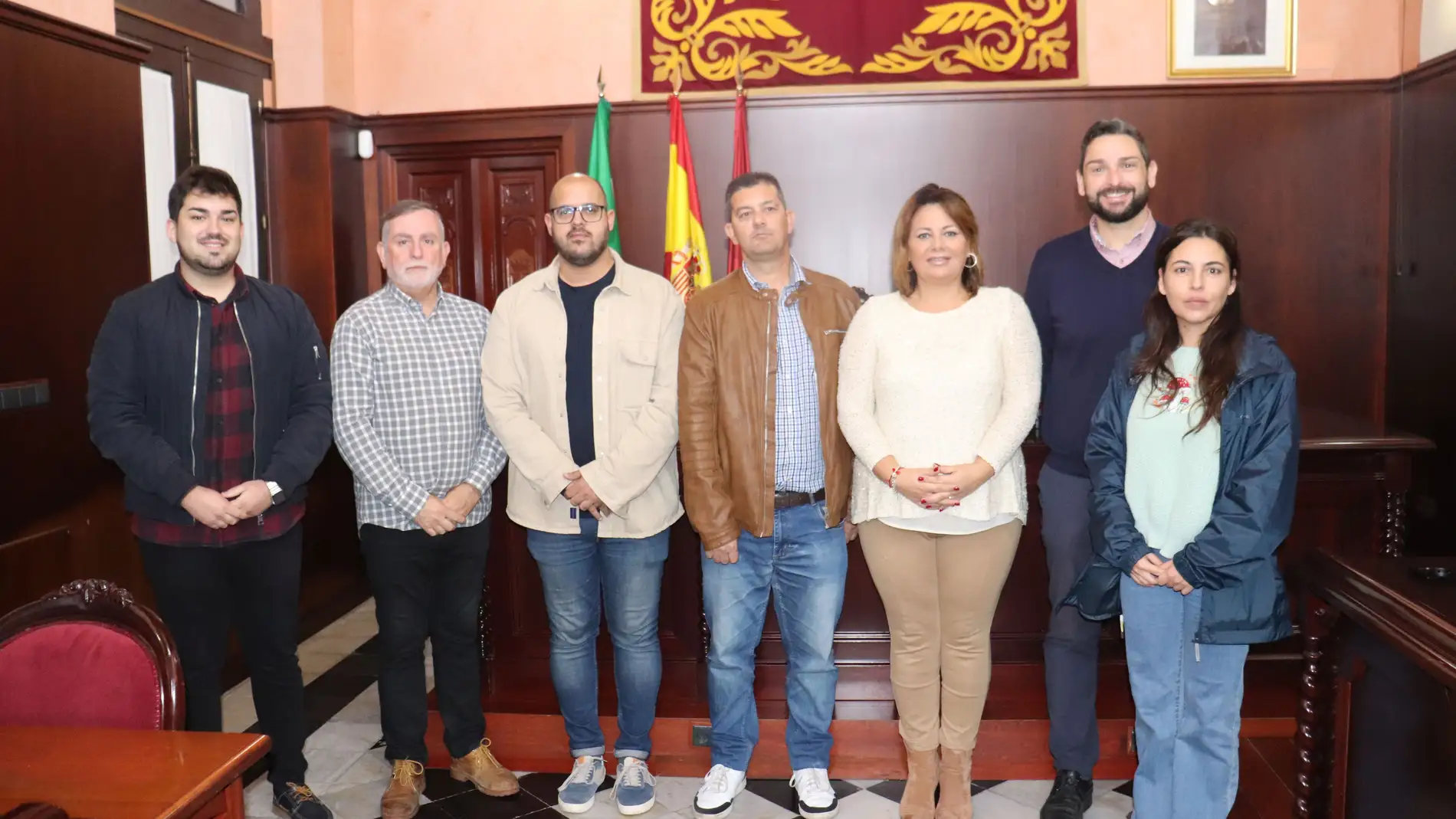 Los portavoces del Pleno de Puerto Real con el presidente de Radiotaxi