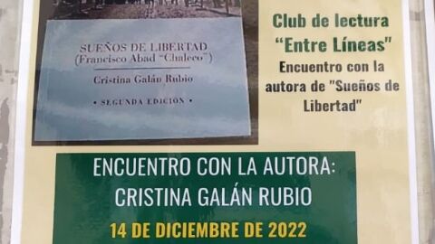 Cartel del encuentro con Cristina Gal&aacute;n Rubio 
