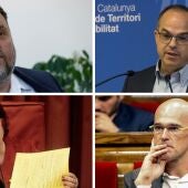 Oriol Junqueras, Jordi Turull, Dolors Bassa y Raül Romeva