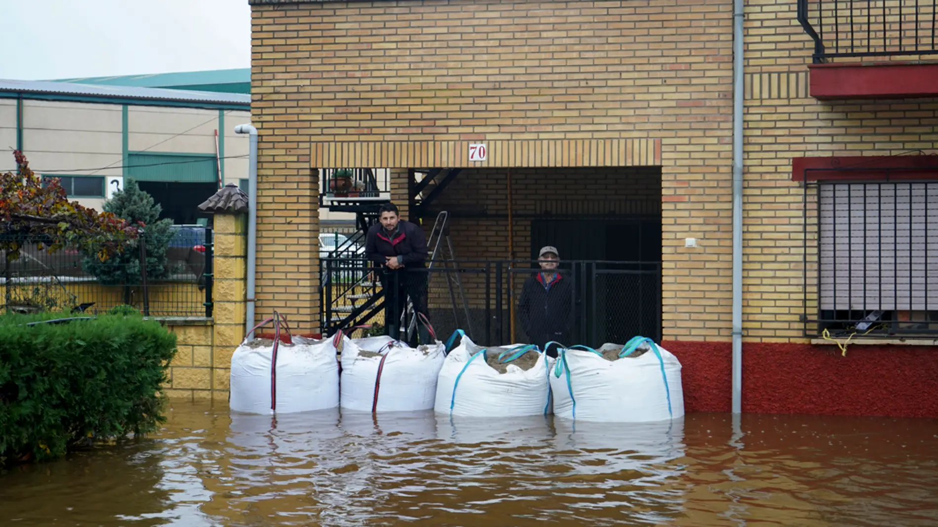 Inundaciones en la localidad cacereña de Zarza de Granadilla 