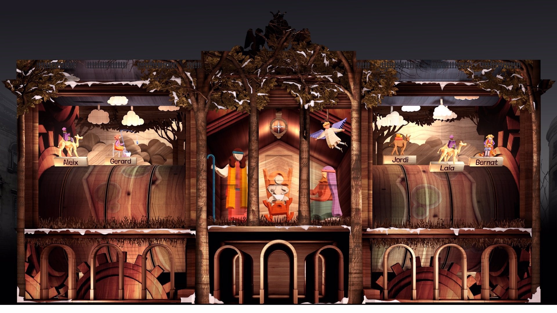 El belén de Sant Jaume de Barcelona se proyectará en la fachada del Ayuntamiento El belén de Sant Jaume de Barcelona se proyectará en la fachada del Ayuntamiento