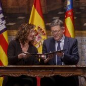  La presidenta del Govern de Illes Balears, Francina Armengol, y el presidente de la Generalitat Valenciana, Ximo Puig, presentan las conclusiones de la última jornada de la II Cumbre Illes Balears-Comunitat Valenciana