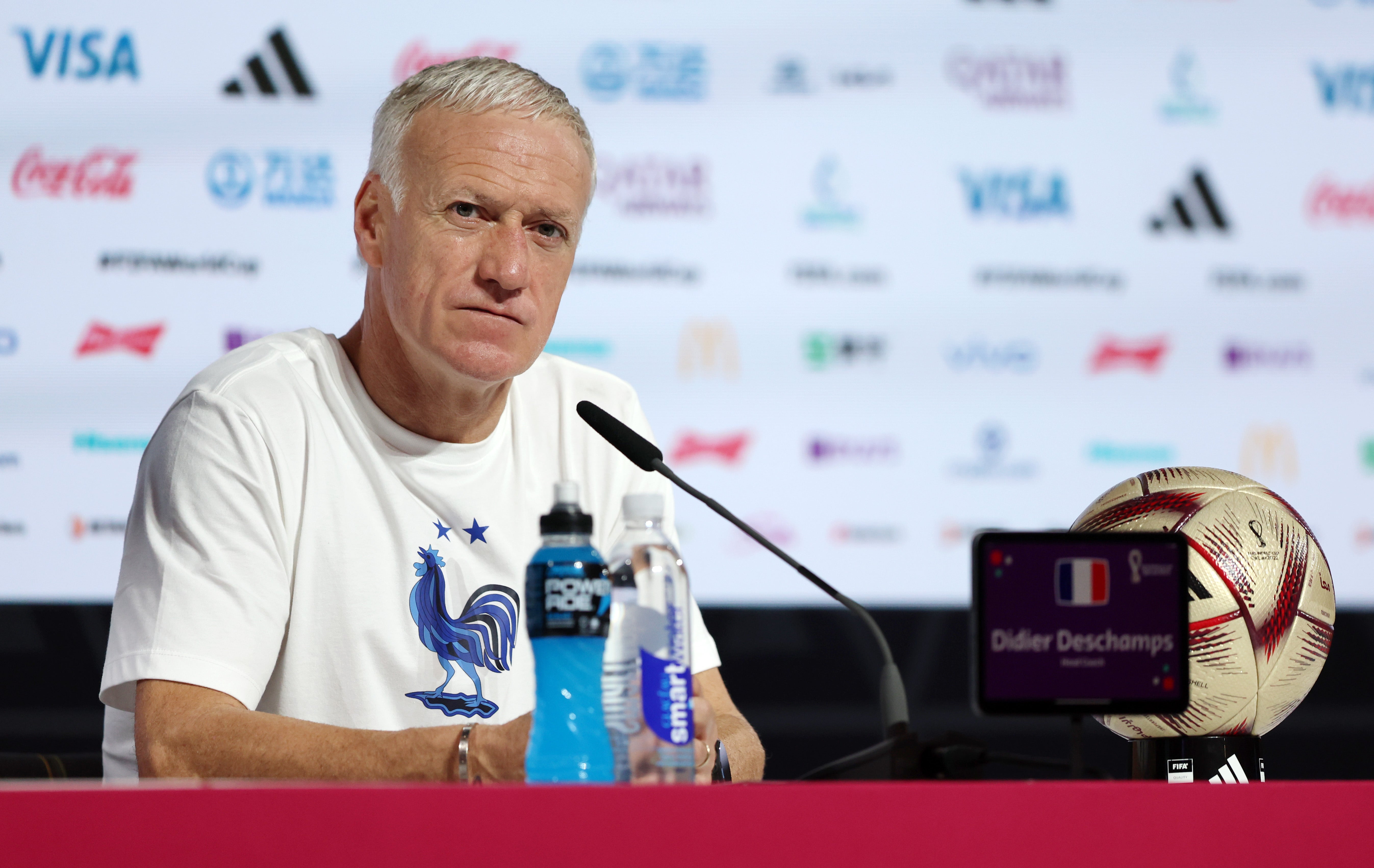 Deschamps: "Hasta aquí hemos tenido imponderables y nos hemos adaptado" Deschamps: "Hasta aquí hemos tenido imponderables y nos hemos adaptado"