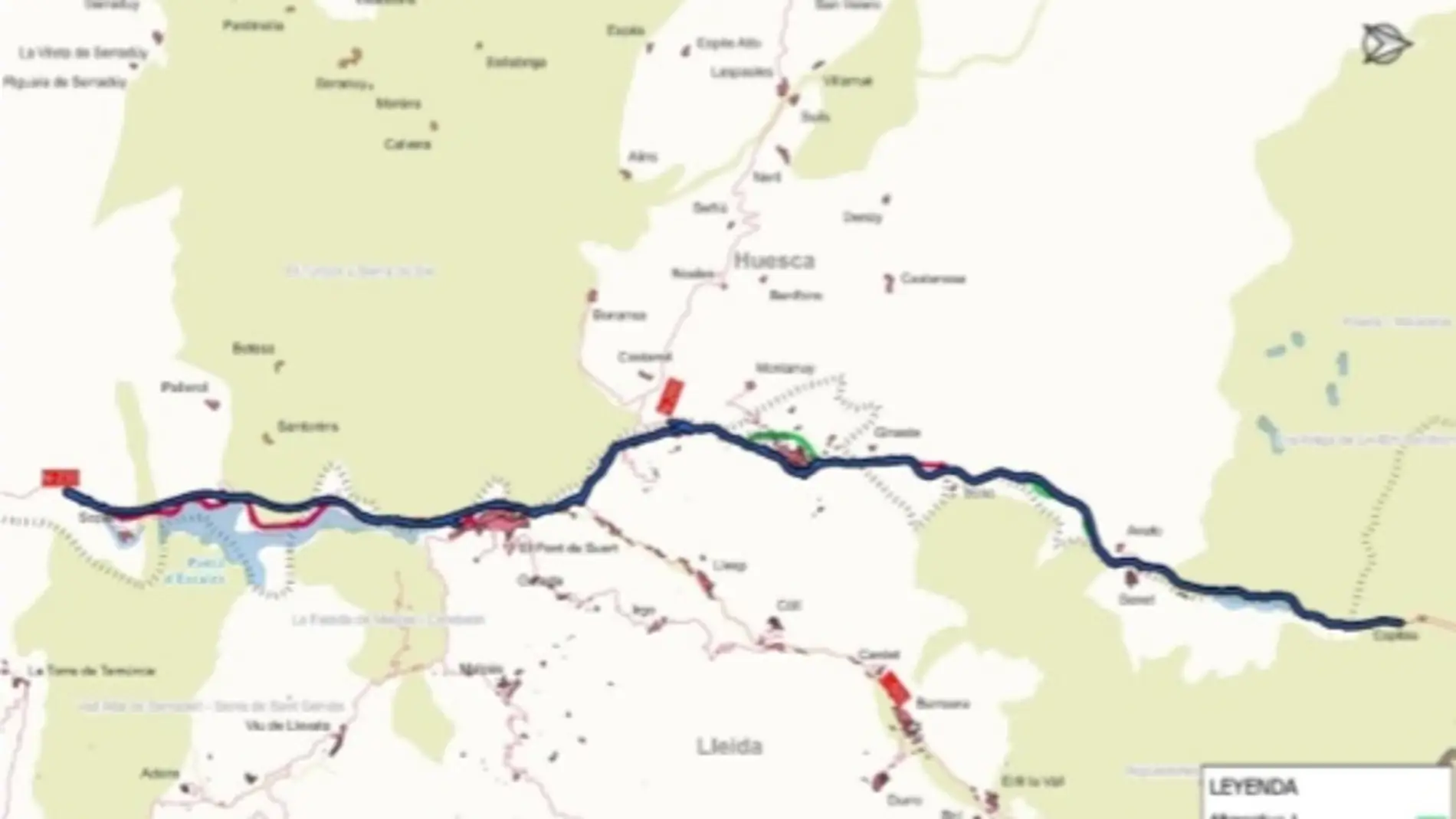 A Información Pública el acondicionamiento de la carretera entre Sopeira y el túnel de Viella