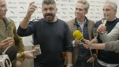 Gennaro Gattuso en el brindis Navideño Gennaro Gattuso en el brindis Navideño