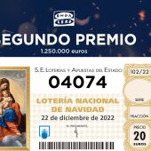 Comprueba el Segundo Premio de la Lotería de Navidad 2022