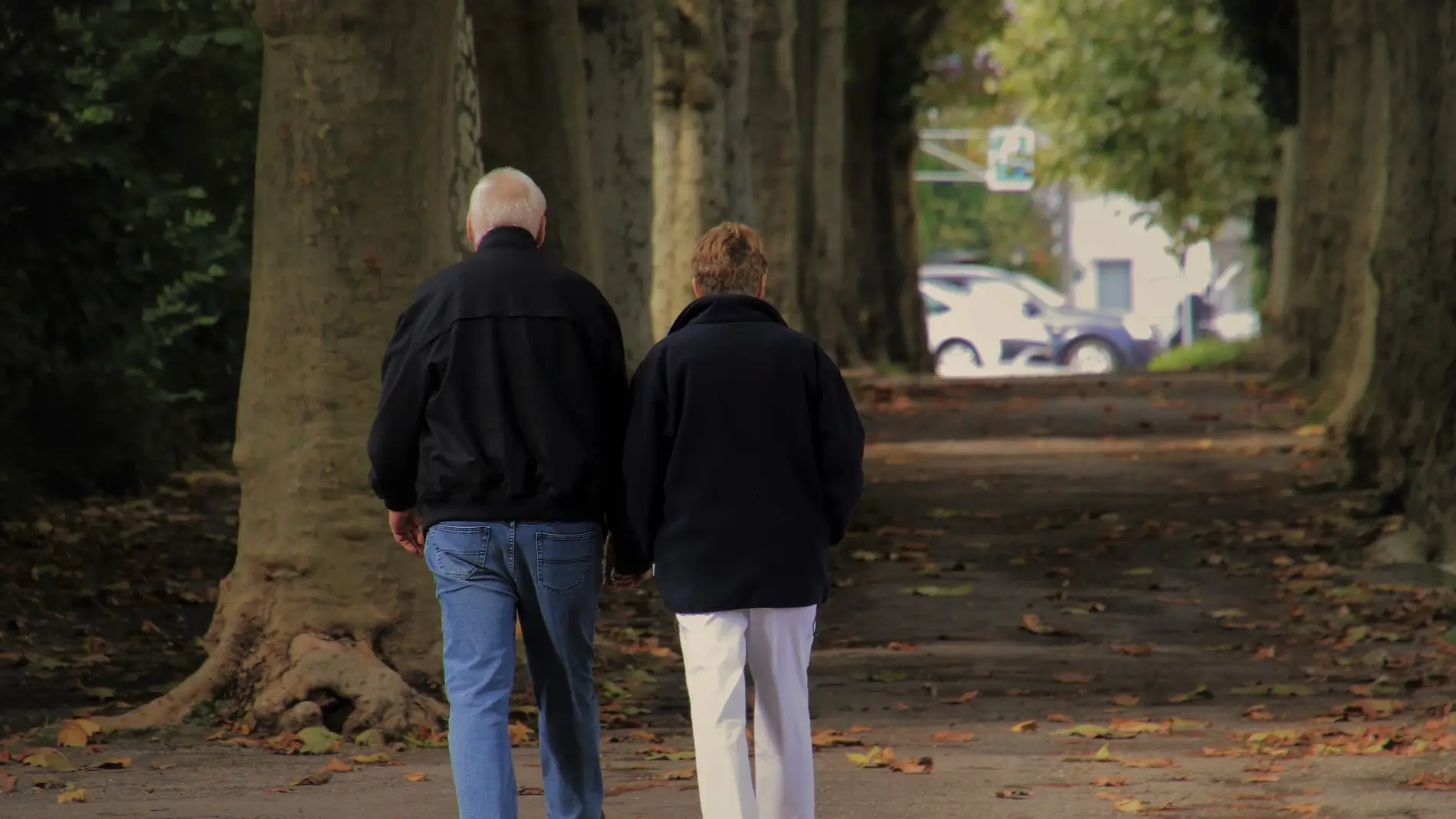 Dos pensionistas pasean en una imagen de archivo.