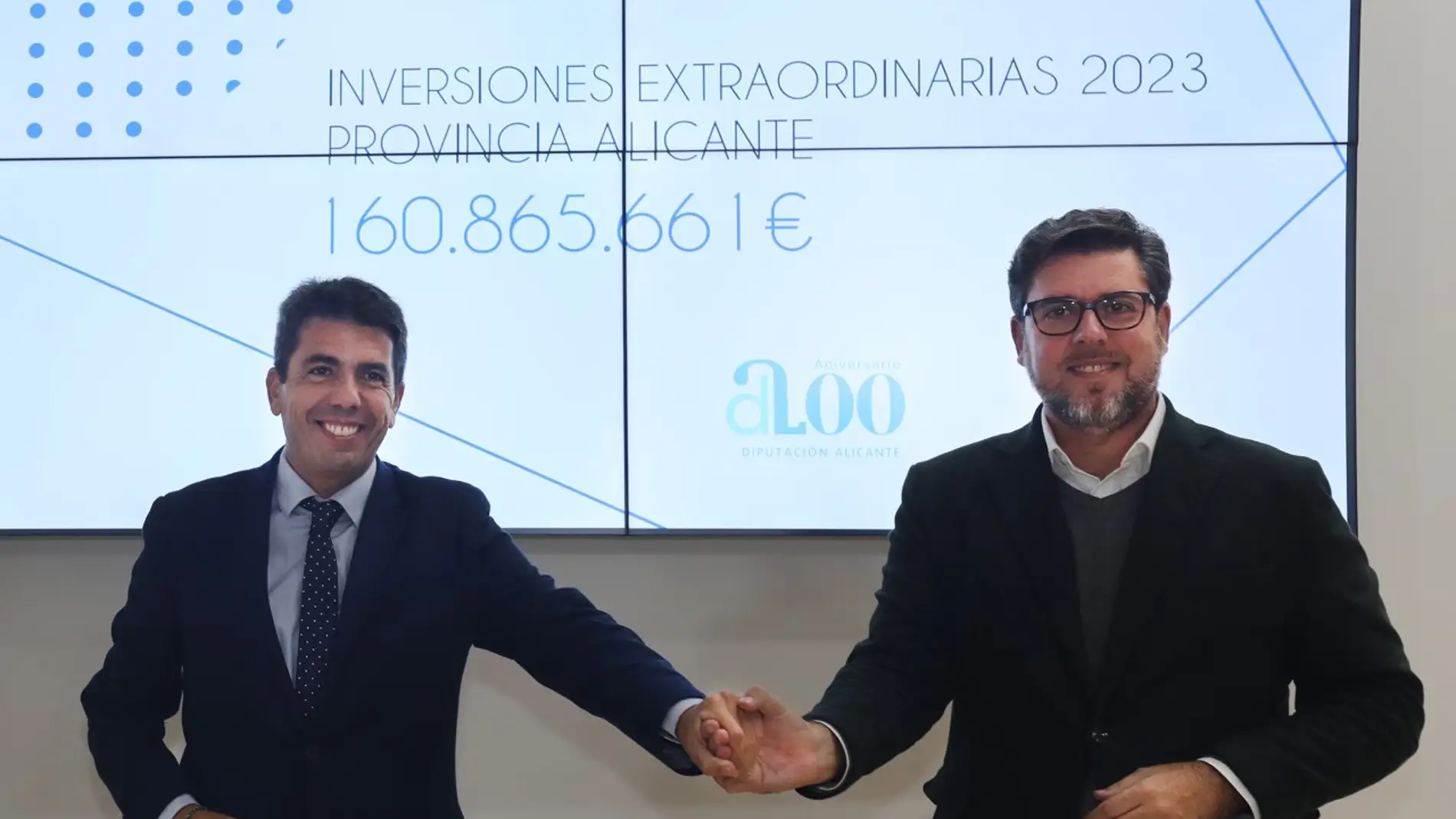 Carlos Mazón (Pp) y Javier Gutiérrez (Cs) en la presentación de los fondos extraordinarios 