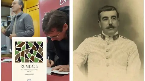 Juaco y Alfonso presentando `Rumbos´ de Mario Gómez Juaco y Alfonso presentando `Rumbos´ de Mario Gómez