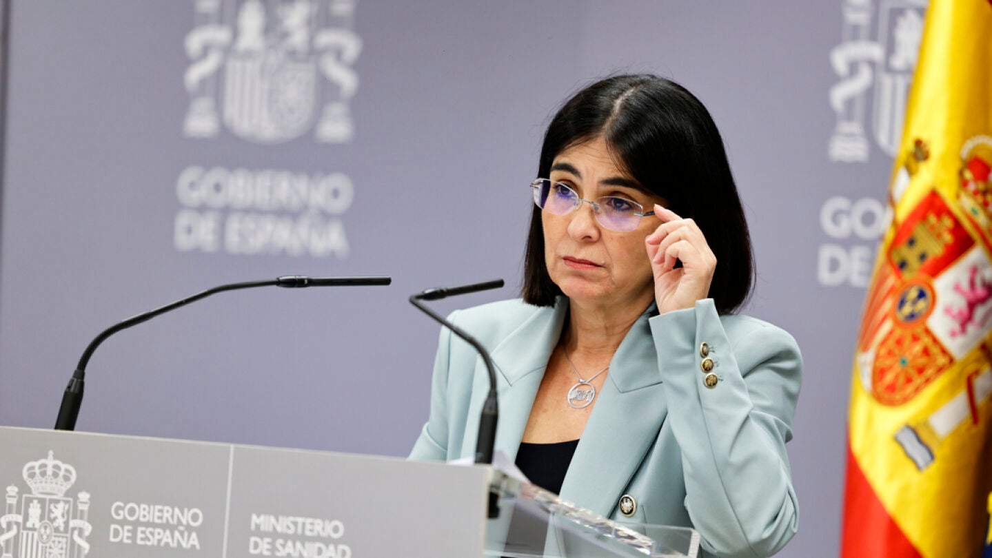 La ministra de Sanidad, Carolina Darias, durante su comparecencia