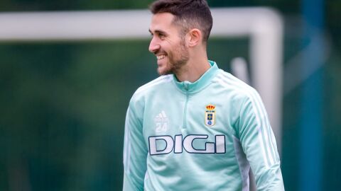 Lucas Ahijado, jugador del Real Oviedo. 30-12-2022