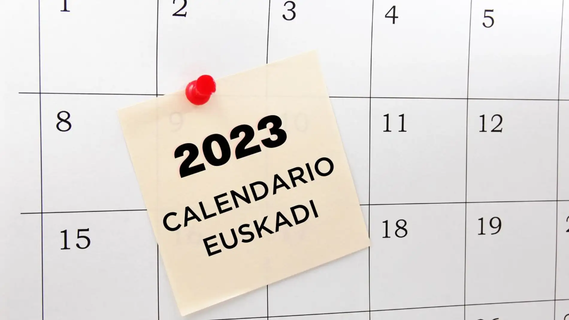2023 contempla 12 días festivos en Euskadi.En el nuevo año el 6 de septiembre será laborable