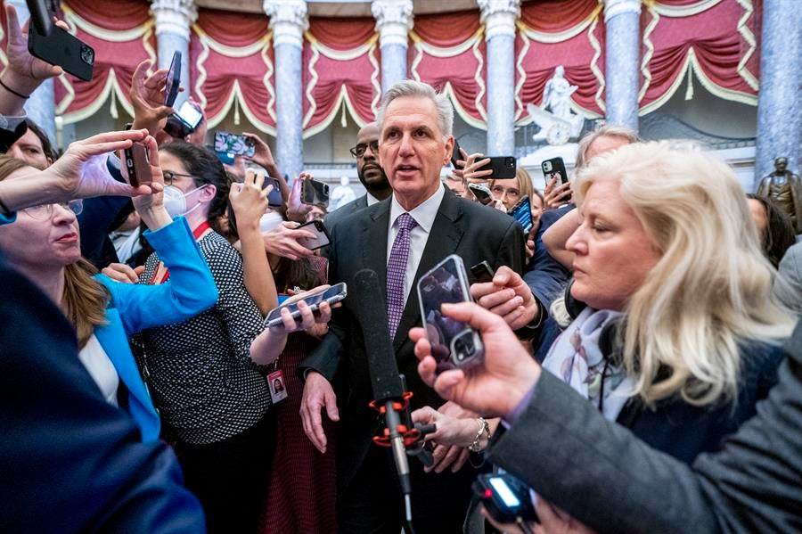 McCarthy fracasa en la octava votación para presidir la Cámara Baja pese al apoyo de Trump McCarthy fracasa en la octava votación para presidir la Cámara Baja pese al apoyo de Trump