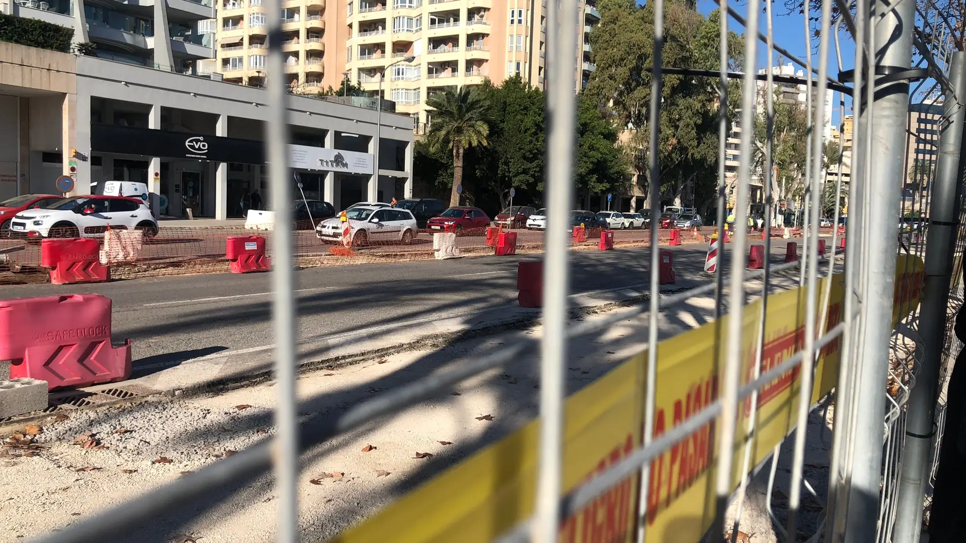 Las obras del Paseo Marítimo de Palma obligan a quitar 700 plazas de aparcamiento. 