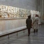 Parte de los Mármoles de Elgin, del Partenón, expuestos en el Museo Británico de Londres