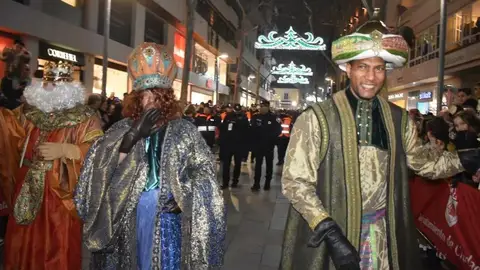 Los Reyes Magos durante una Cabalgata en Ciudad Real Los Reyes Magos durante una Cabalgata en Ciudad Real