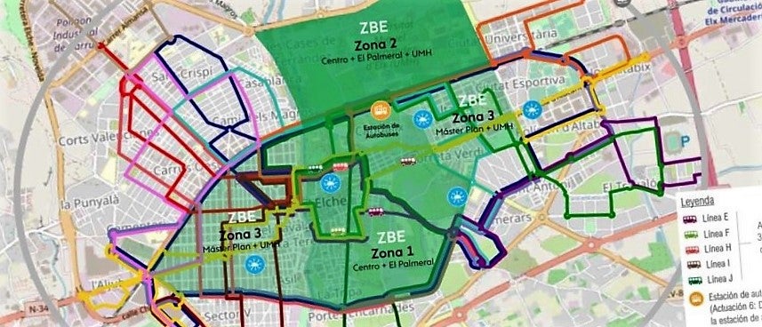 Elche no prevé restricciones generalizadas en la circulación de coches con la puesta en marcha de las Zonas de Bajas Emisiones Elche no prevé restricciones generalizadas en la circulación de coches con la puesta en marcha de las Zonas de Bajas Emisiones