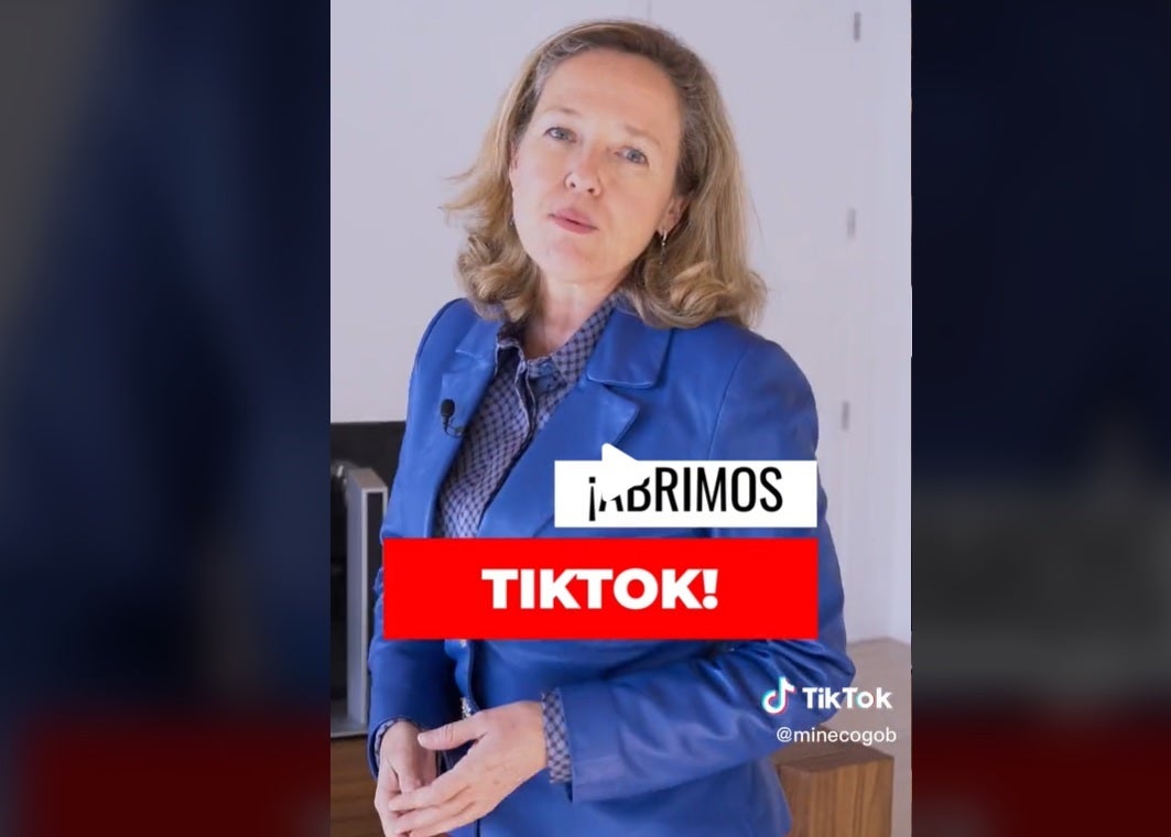 Nadia Calviño estrena la cuenta de TikTok del Ministerio de Economía y Transformación Digital Nadia Calviño estrena la cuenta de TikTok del Ministerio de Economía y Transformación Digital