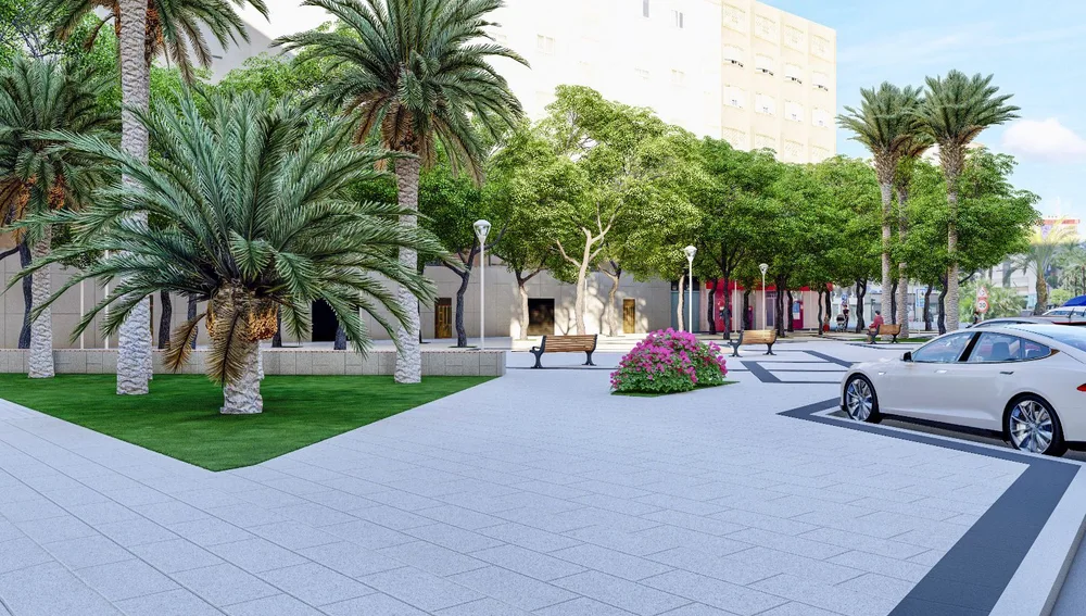 Fotografía del proyecto de la nueva plaza