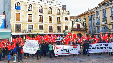 Una de las concentración de trabajadoras de limpieza que hubo en Ciudad Real