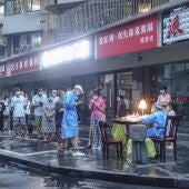 Controles sanitarios en China antes de las fiestas.