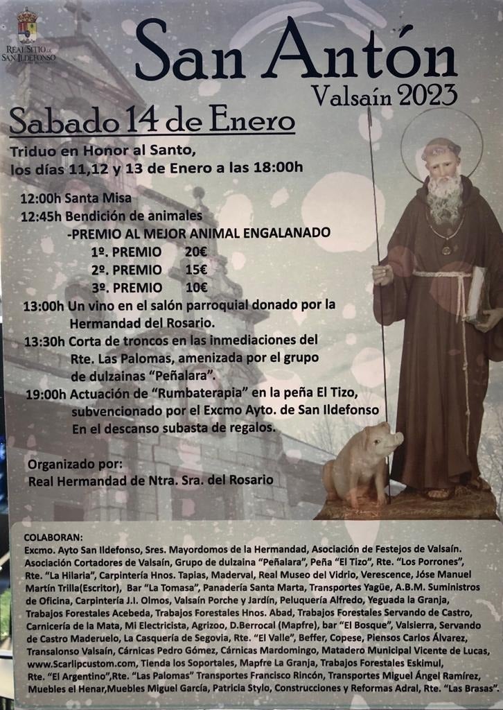 Valsaín inicia 2023 celebrando San Antón Valsaín inicia 2023 celebrando San Antón