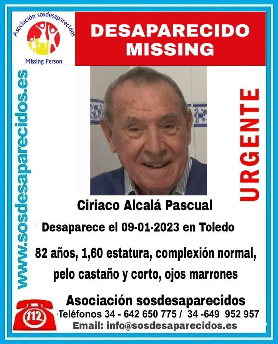 Hallan en el Tajo el cadáver de un hombre que podría ser Ciriaco, el desaparecido de 82 años en Toledo Hallan en el Tajo el cadáver de un hombre que podría ser Ciriaco, el desaparecido de 82 años en Toledo