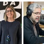 Virginia Franco, pdta. del Ateneo y Roberto Rico de la Biblioteca pública de Palencia