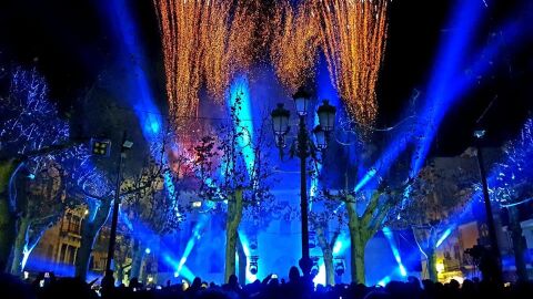 Imagen del espectáculo piromusical que organizó el ajuntament de Sa Pobla en 2019. Imagen del espectáculo piromusical que organizó el ajuntament de Sa Pobla en 2019.
