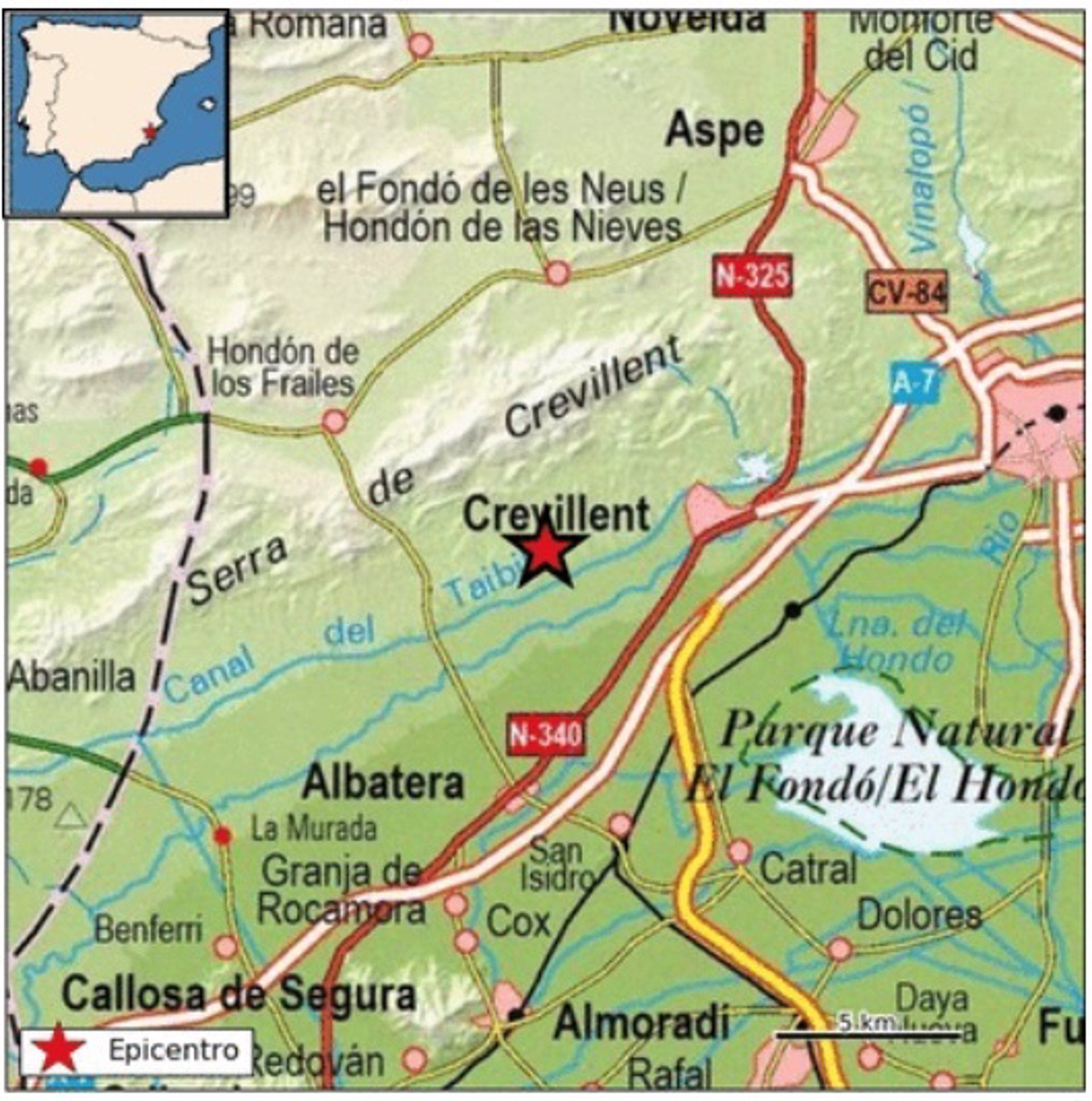El Instituto Geográfico Nacional registra en Crevillent un terremoto de magnitud 2.2 El Instituto Geográfico Nacional registra en Crevillent un terremoto de magnitud 2.2