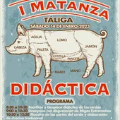 Cartel de la I Matanza Didáctica de Táliga Cartel de la I Matanza Didáctica de Táliga