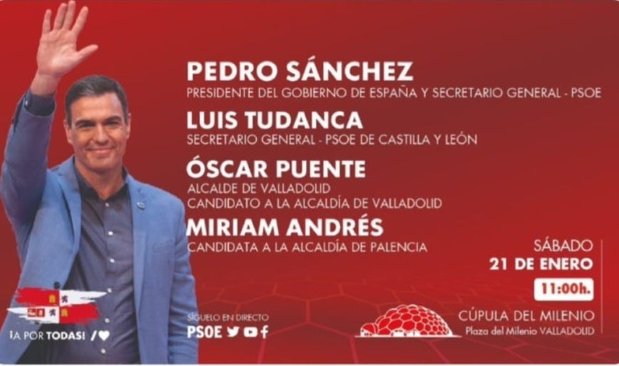 Miriam Andrés participará en un acto con Pedro Sánchez en Valladolid Miriam Andrés participará en un acto con Pedro Sánchez en Valladolid