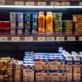 Lácteos en un supermercado