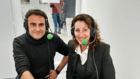 Fran Fern&aacute;ndez y Mar&iacute;a del Mar V&aacute;zquez, alcaldesa de Almer&iacute;a, en FITUR 2023