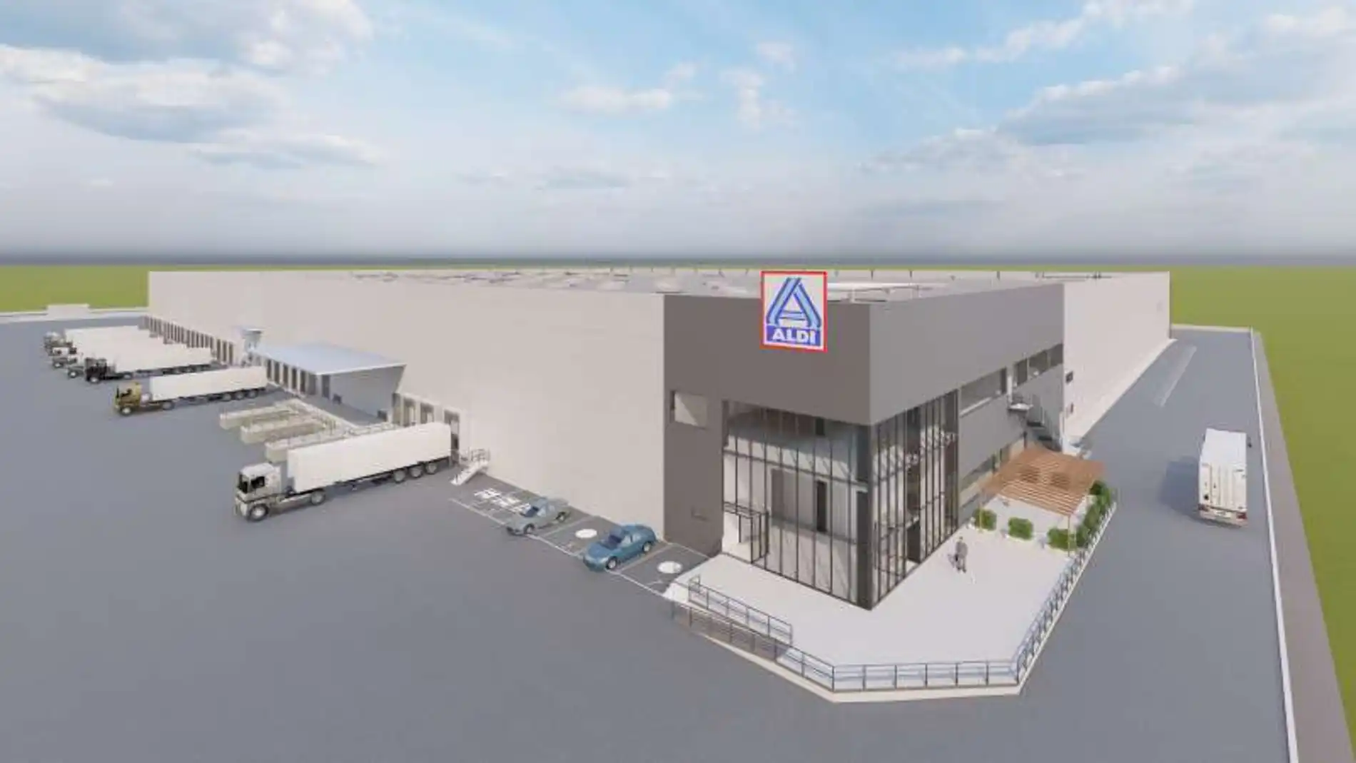 Proyecto del futuro almacén logístico de ALDI en Sagunto
